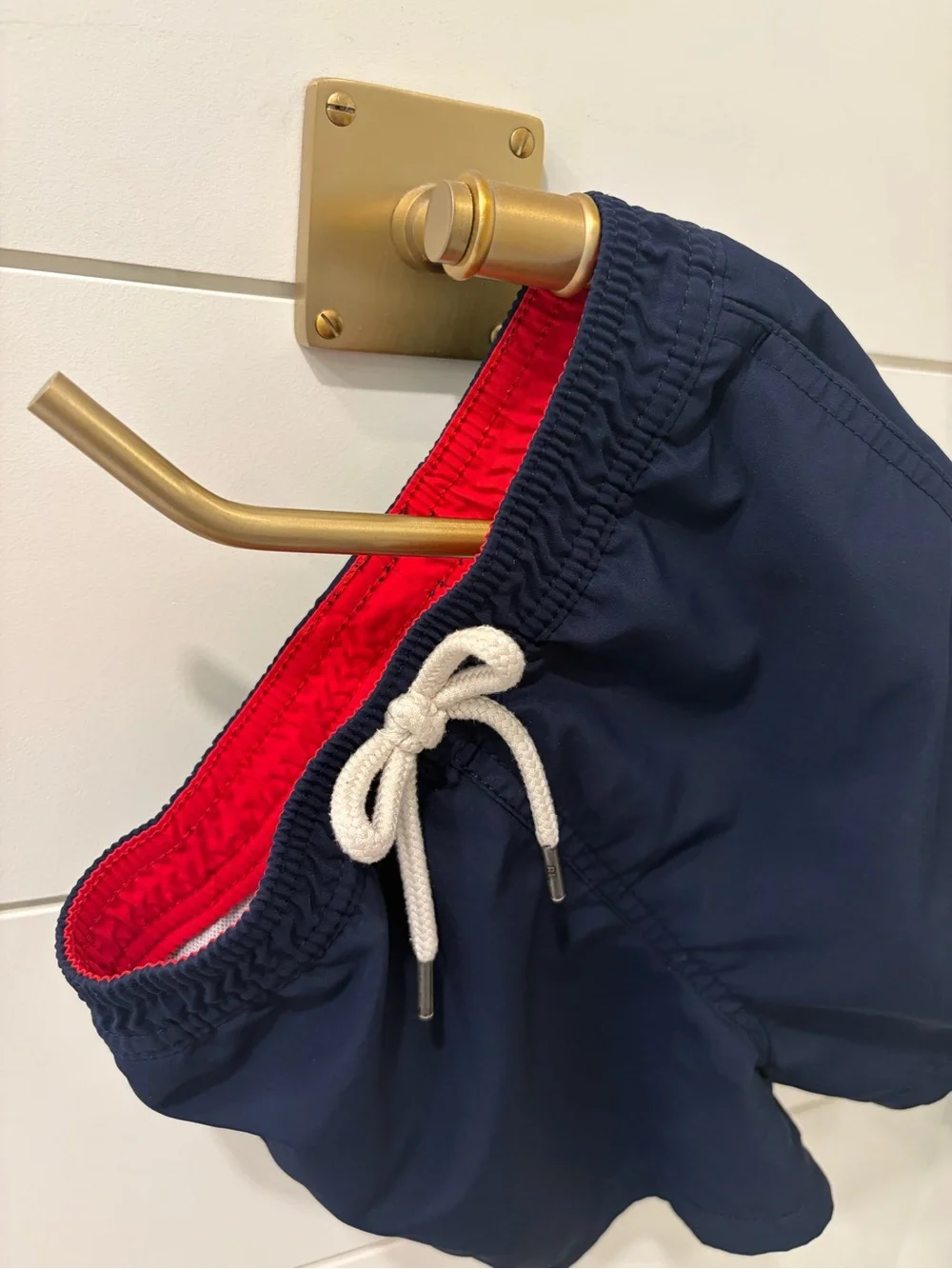 Ralph Lauren Navy Swim Boys Bathing suit with Red Pony